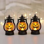 Kzq - 3pcs lanterne citrouille lumineux flash pour les enfants � l'ext�rieur, lumi�res led avec d�corations ...
