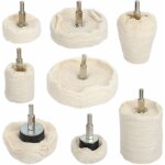 Jamais utilis�] kzq roue de polissage, 8 pcs coton polissage tampon de roue vadrouille pour m�tal aluminium ...