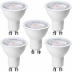 Lablanc - lot de 5 ampoules led gu10 6 w (�quivalent � 60 w), blanc chaud 3000k 500 lumens, ampoule led ...
