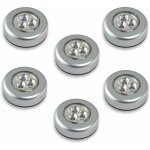 Lablanc - 6pcs led �clairage tactile � piles cliquez sur la lampe de lumi�re de pouss�e (lumi�re blanche) ...