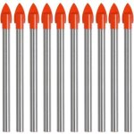 Lablanc - foret carrelage 6mm forets � percer le verre 10pcs foret verre rev�tement en titane, meche ...
