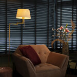 Ladas - lampadaire - 1 lumire - h 1540 mm - bronze - rustique - clairage intrieur - salon i chambre ...