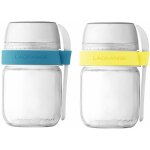 Lot de 2 pots en verre pour yaourtire lagrange 440401