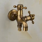 Laiton total de haute qualit� bross� double � l'aide de la machine � laver robinet de salle de bain robinet ...