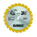 Lame scie circulaire dewalt bois ? �165 mm ? al20 ? 24 dents ? dt1949