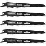 Lame de scie sabre � bois 152 mm. 6 tpi. 5 pi�ces sp�ciales pour le bois.