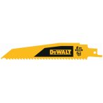 Lame de scie sabre dewalt bim bois 152mm 6tpi 5 pices