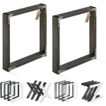 Lamo manufaktur - lot de 2 pieds de table basse, mod�le simple light, profil 60x20 mm, 30x43 cm (l x ...