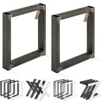 Lamo manufaktur - lot de 2 pieds de table basse, mod�le simple medium, profil 60x30 mm, 30x43 cm (l x ...