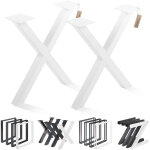 Lamo manufaktur - pieds pour table basse, modle : mark profil 40x40 mm taille 40x43 cm (l x h) blanc ...