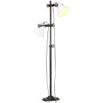 Lampadaire avec 2 abat - jour blanc e27 fonte vidaxl