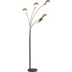 Lampadaire 200 cm 5 x e14 argent vidaxl
