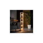 M&s - lampadaire 5 lampes 28x28x135 cm en m�tal et acacia naturel - amp
