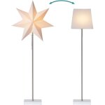 Lampadaire avec abat - jour interchangeable moa de �toile de no�l en papier 3d ou abat - jour carr� en ...