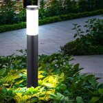 Lampadaire en acier inoxydable clairage alle de jardin lampadaire extrieur anthracite dans un ensemble ...