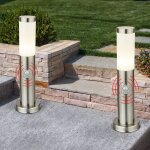 Lampadaire en acier inoxydable, éclairage extérieur avec détecteur de mouvement, éclairage de jardin, ... Lampadaire en acier inoxydable, éclairage extérieur avec détecteur de mouvement, éclairage de jardin, ...