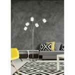 Lampadaire design, lampadaire arc 5 lampes tommy blanc en metal, trio Lampadaire design, lampadaire arc 5 lampes tommy blanc en metal, trio