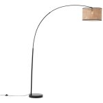Brilliant - lampadaire arc wiley 2, 1m bois clair / noir 1x a60, e27, 42w, adapt aux lampes normales ...