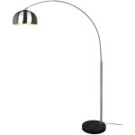 Lampadaire argentina design en arc m�tal et marbre