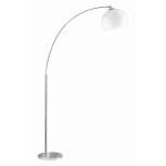 Lampadaire arqu� brasilia 1x e27 abat - jour chrome blanc h180 cm trio lighting