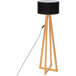 Lampadaire en bois coloris noir - diamtre 39, 5 x hauteur 141 cm - pegane -