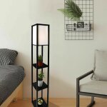 Puluomis - lampadaire en bois design lampe sur pied avec 3 niveaux etagères und e27 base 1. 6m lampadaire ... Puluomis - lampadaire en bois design lampe sur pied avec 3 niveaux etagères und e27 base 1. 6m lampadaire ...