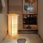 Lampadaire chinois en bois lampes sur pied lampes � led salon lumi�re