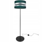 Lampadaire chrome colors abat - jour vert bouteille