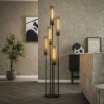 Lampadaire contemporain grillag� 5 abat - jour ralf