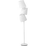 Lampadaire design � 3 abat - jour e14 max 40w en m�tal et tissu blanc 164 cm rio grande