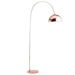 Lampadaire design arc 160 cm en m�tal cuivr� e27 max 60w pour �clairage de chambre ou salon glamour moderne ...