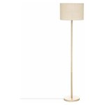 Atmosphera ? lampadaire en bois de pin 149cm ? abat - jour en paille beige ? douille e27 ? pour salon ...