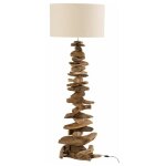 Lampadaire design  bois flott  170cm naturel