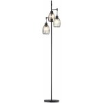 Homcom - lampadaire design industriel 3 t�tes 40 w max. luminosit� r�glable m�tal filaire acier noir