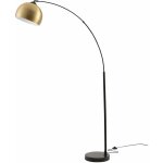 Lampadaire en m�tal couleur noir et laiton - dinard