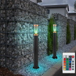 Lampadaire �clairage ext�rieur dimmable avec t�l�commande fum�e cuivre ext�rieur avec d�tecteur de mouvement ...