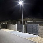 Lampadaire �clairage de parking �clairage public spot led pour ext�rieur, gris aluminium, 100 w 8400 ...