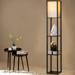 Sifree lampadaire �tag�re lampe �tag�re 3 �tag�res 4 niveaux noir 2626159cm