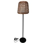 Lampadaire ext filaire boheme bois poly rotin h150cm