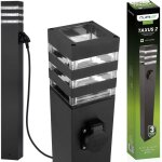 Lampadaire d'ext�rieur 80 cm ? culot e27 ? alimentation 230 v ? aluminium et polycarbonate ? indice de ...