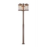 Lampadaire d'ext�rieur en aluminium couleur rouille avec capteur cr�pusculaire h 240 cm