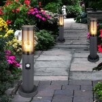 Lampadaire d'ext�rieur avec d�tecteur de mouvement borne d'�clairage d'ext�rieur lampes de jardin anthracite ...