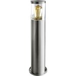 Lampadaire extrieur heitronic 500682 naxos led e27 acier inoxydable