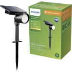 Lampadaire d'ext�rieur solaire philips led 929004632501 ashlyn led led int�gr�e 1. 4 w noir