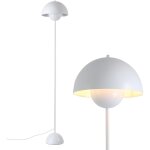 Lampadaire forme champignon m�tal blanc, h160 cm