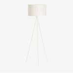 Lampadaire ilena en tissu et fer sklum blanc gardenia