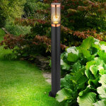 Lampadaire jardin ext�rieur lampadaire lampadaire inox ext�rieur, accentuation cuivre noir fum�, 1x led ...