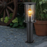 Lampadaire de jardin lampadaire d'ext�rieur noir, �clairage de chemin r�sistant aux intemp�ries, abat ...