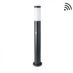 Lampadaire de jardin led v - tac 80 cm, douille e27, dtecteur de mouvement, noir, ip44