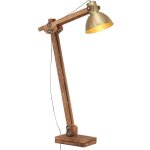 Lampadaire laiton bois de manguier massif e27 vidaxl304185